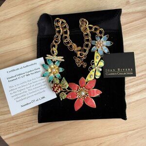 Joan Rivers Classics Collection Garden Party Gold-Tone Enamel Necklace W/ Floral